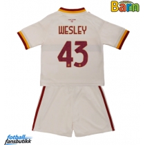 AS Roma Wesley Franca #43 Bortedraktsett Barn 2026-27 Kortermet (+ Korte bukser)